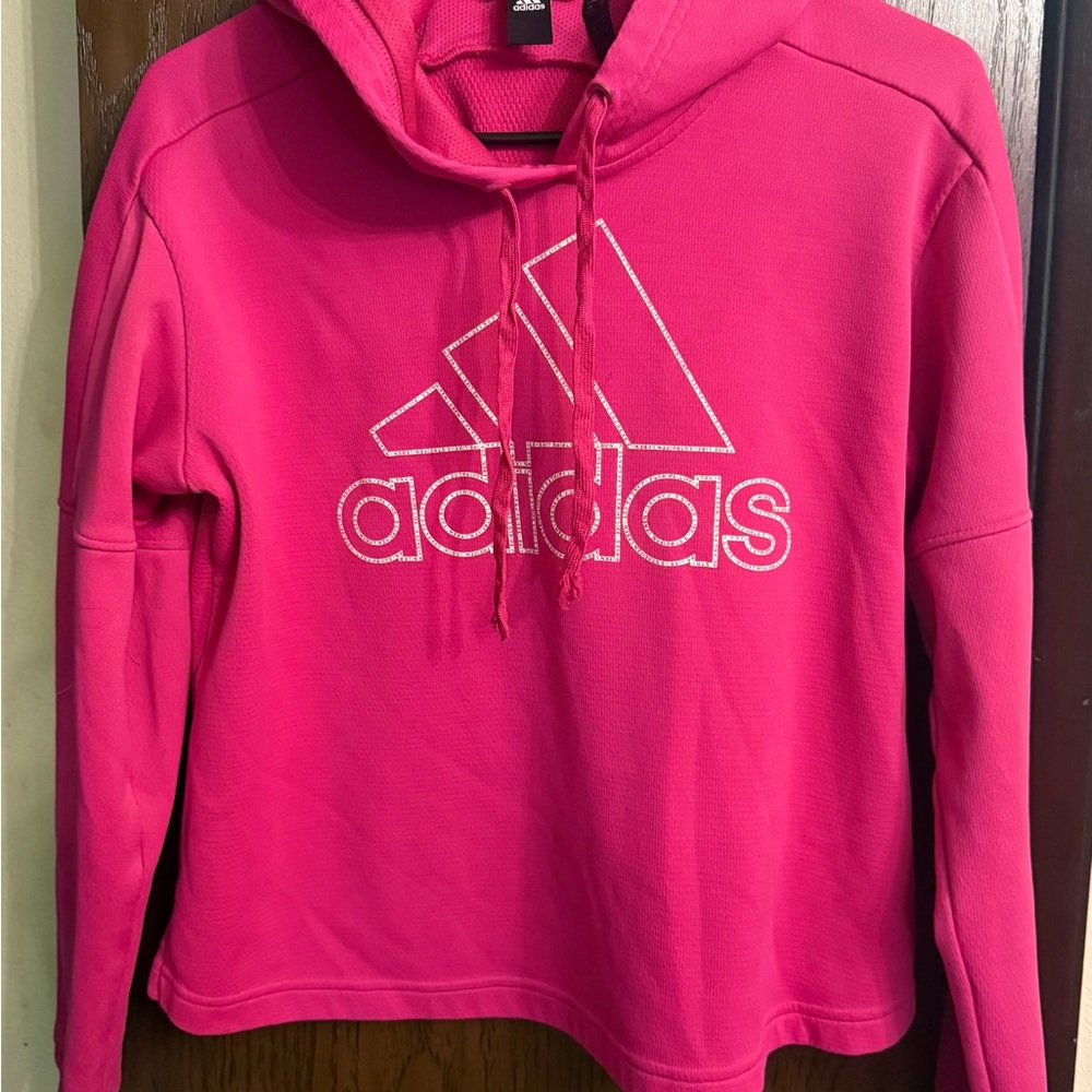 Adidas Women's Vibrant Pink Hoodie